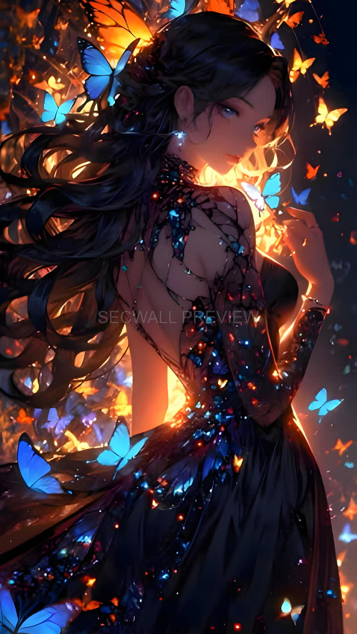 蝶夜流光 / Butterfly Night wallpaper preview
